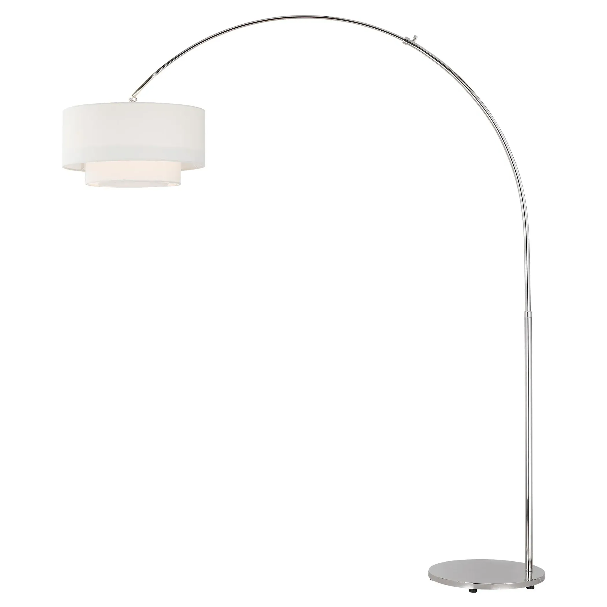 Sawyer Adjustable Floor Lamp - Polished Nickel