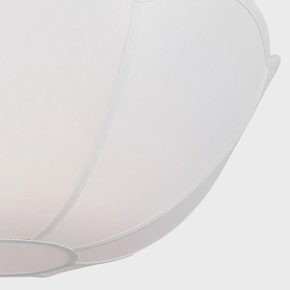 Stassi 3 Light Chandelier with Scalloped Shade - Aged Iron