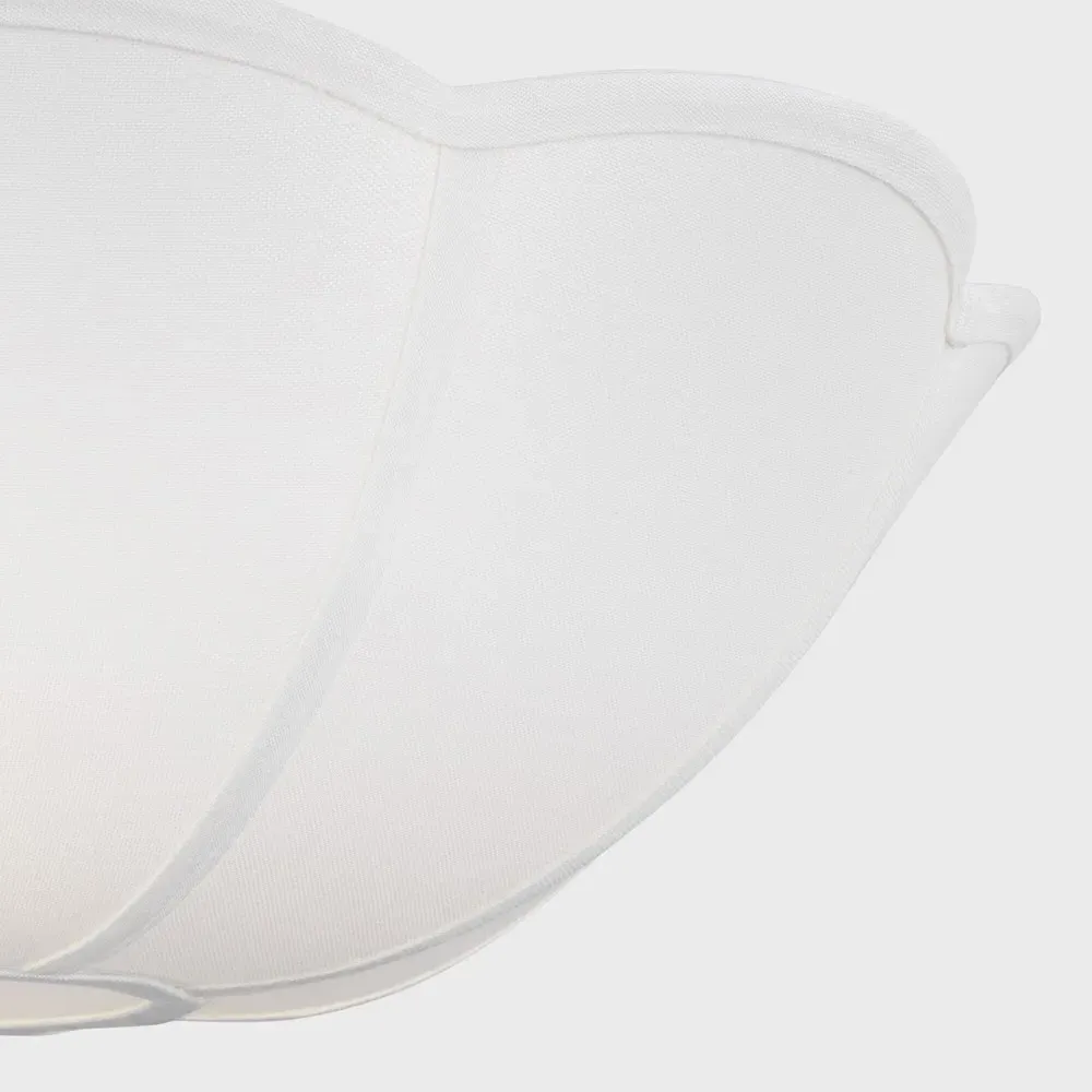 Stassi Semi Flush Mount with Scalloped Shade - Aged Iron