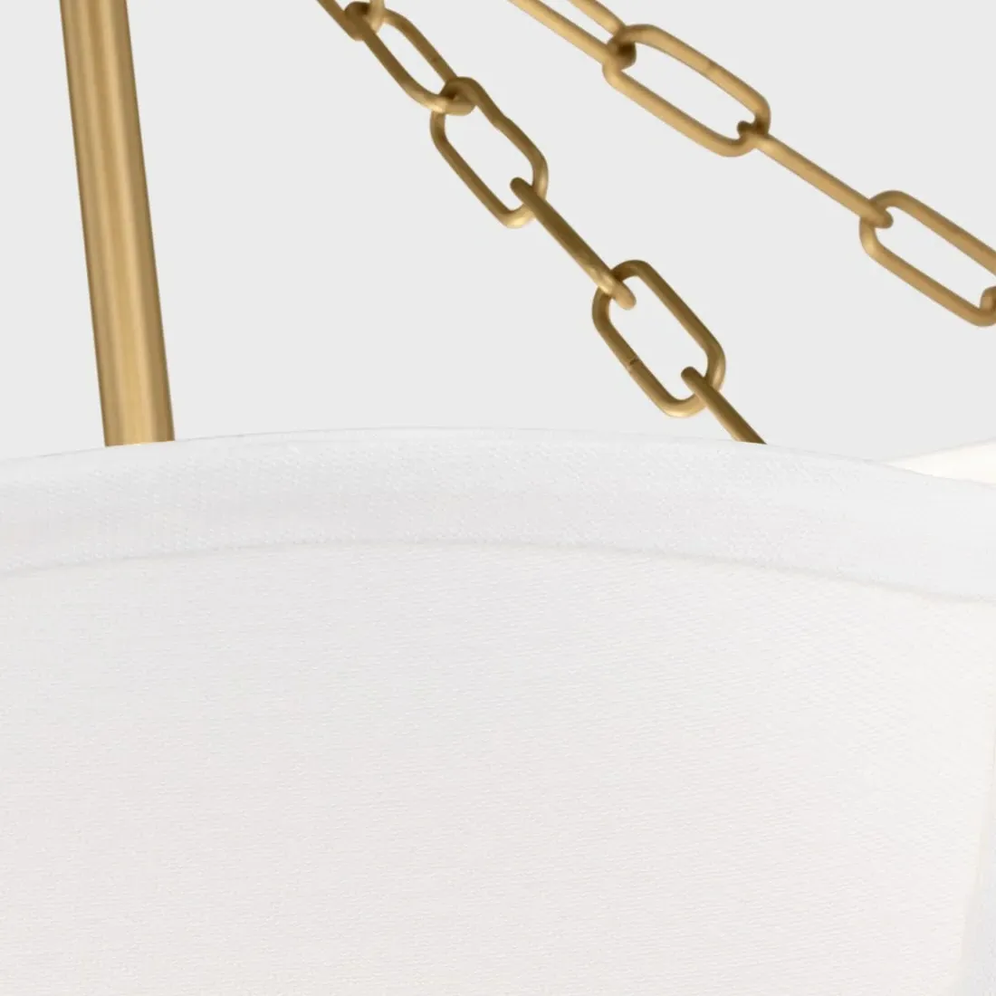 Stassi Semi Flush Mount with Scalloped Shade - Burnished Brass