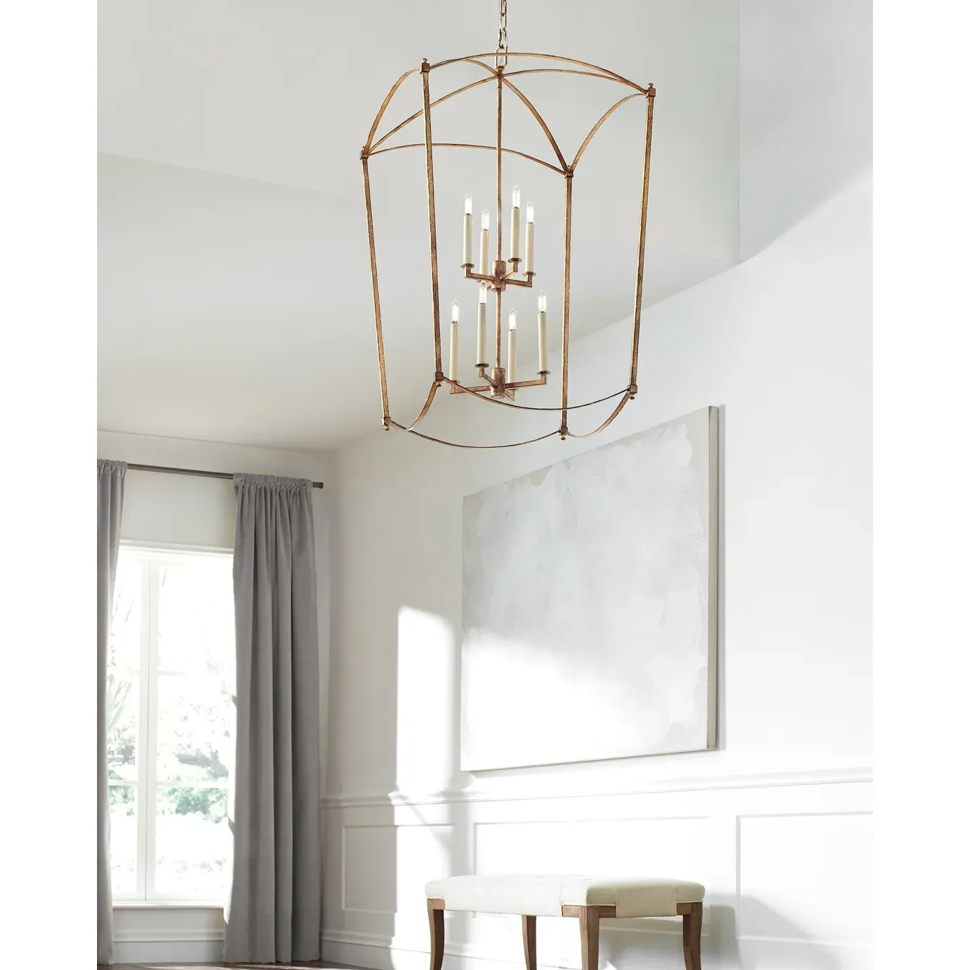 Thayer Extra Large Lantern - Antique Gild