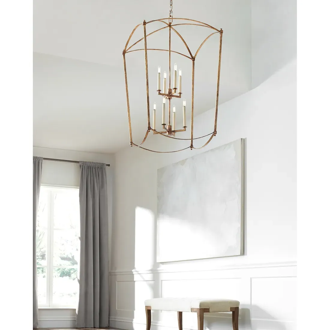 Thayer Extra Large Lantern - Antique Gild