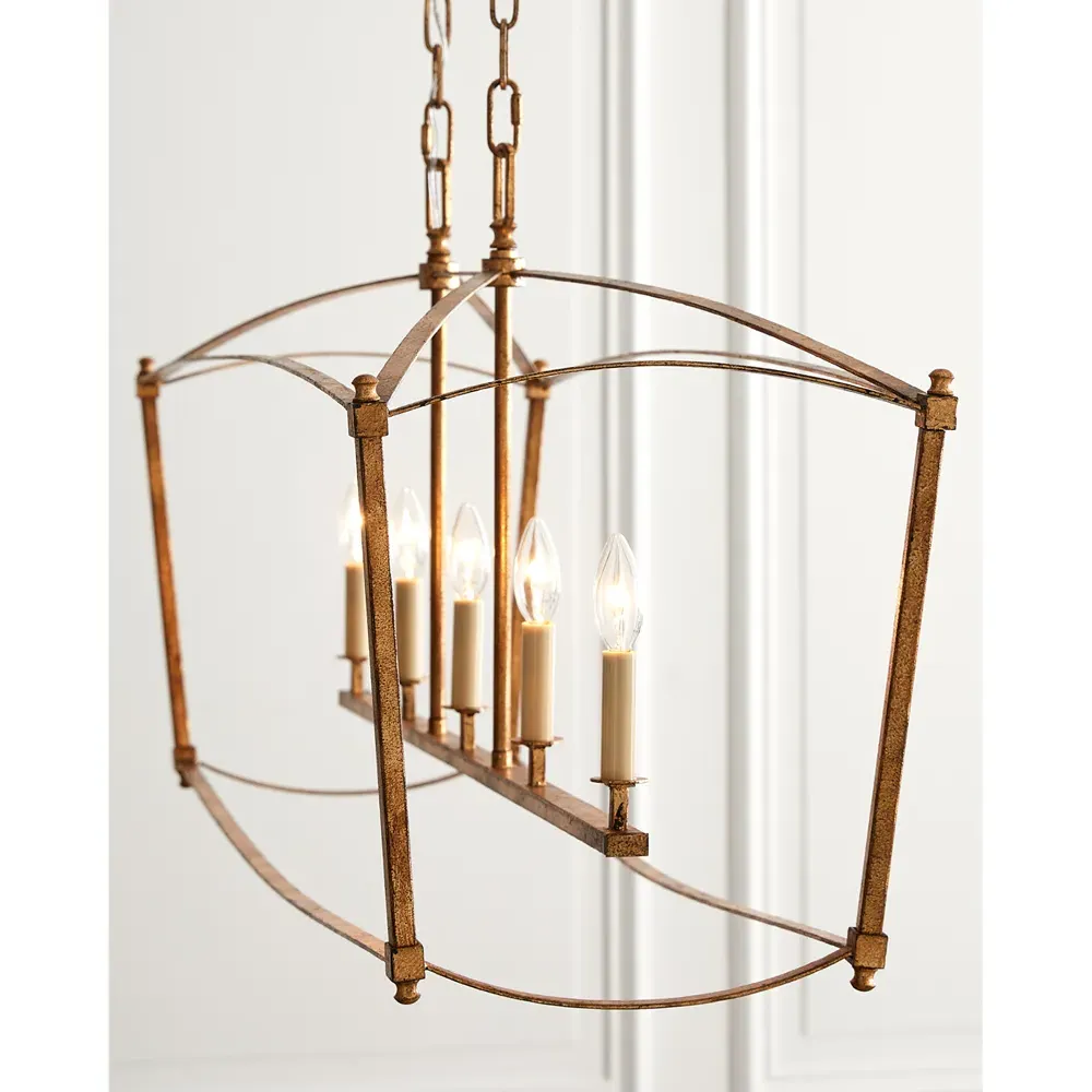 Thayer Linear Chandelier - Antique Gild