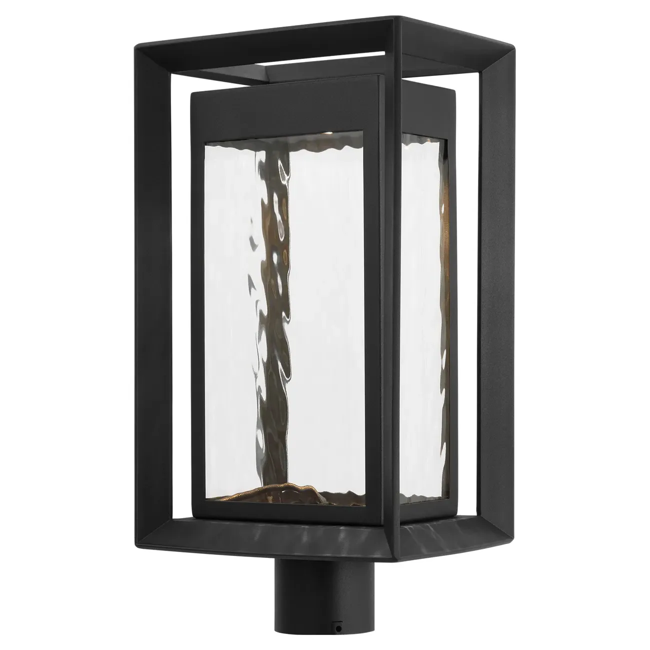Urbandale Outdoor Post Lantern - Textured Black, Metal image