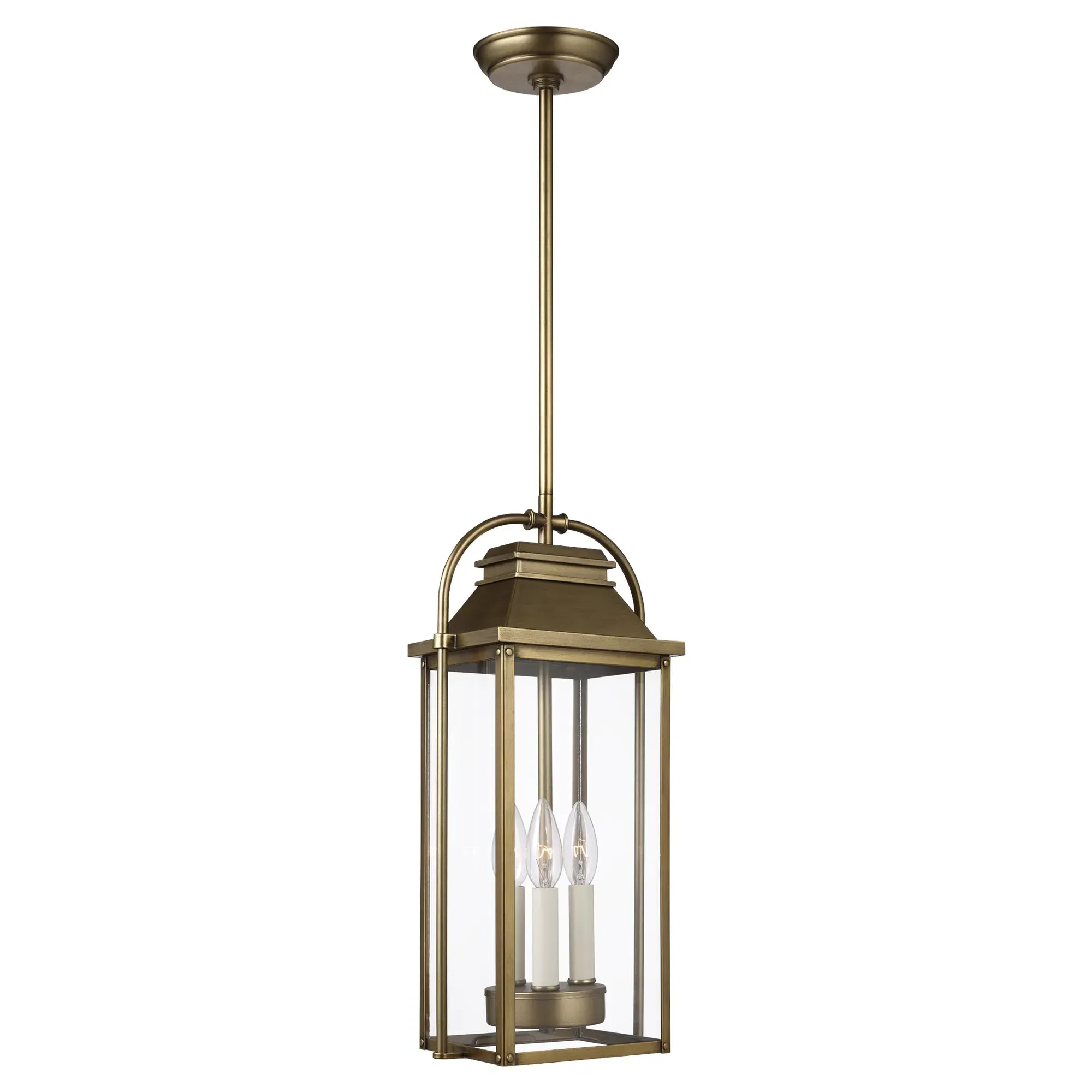Wellsworth Lantern Pendant - Painted Distressed Brass image