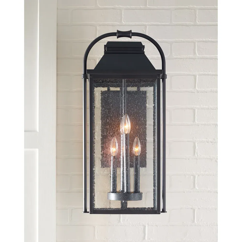 Wellsworth Large Lantern Sconce - Antique Bronze