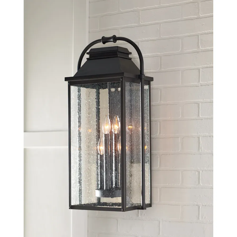 Wellsworth Large Lantern Sconce - Antique Bronze