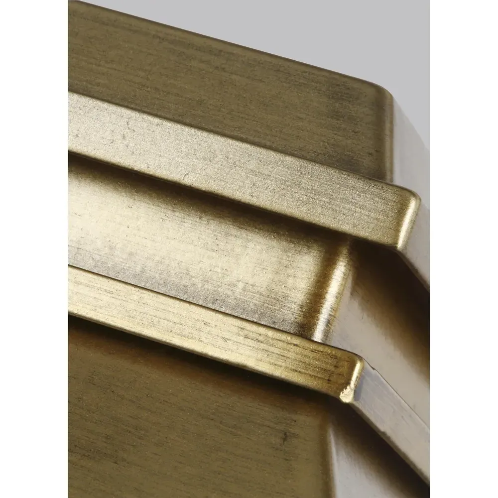 Wellsworth Medium Lantern Sconce - Painted Distressed Brass