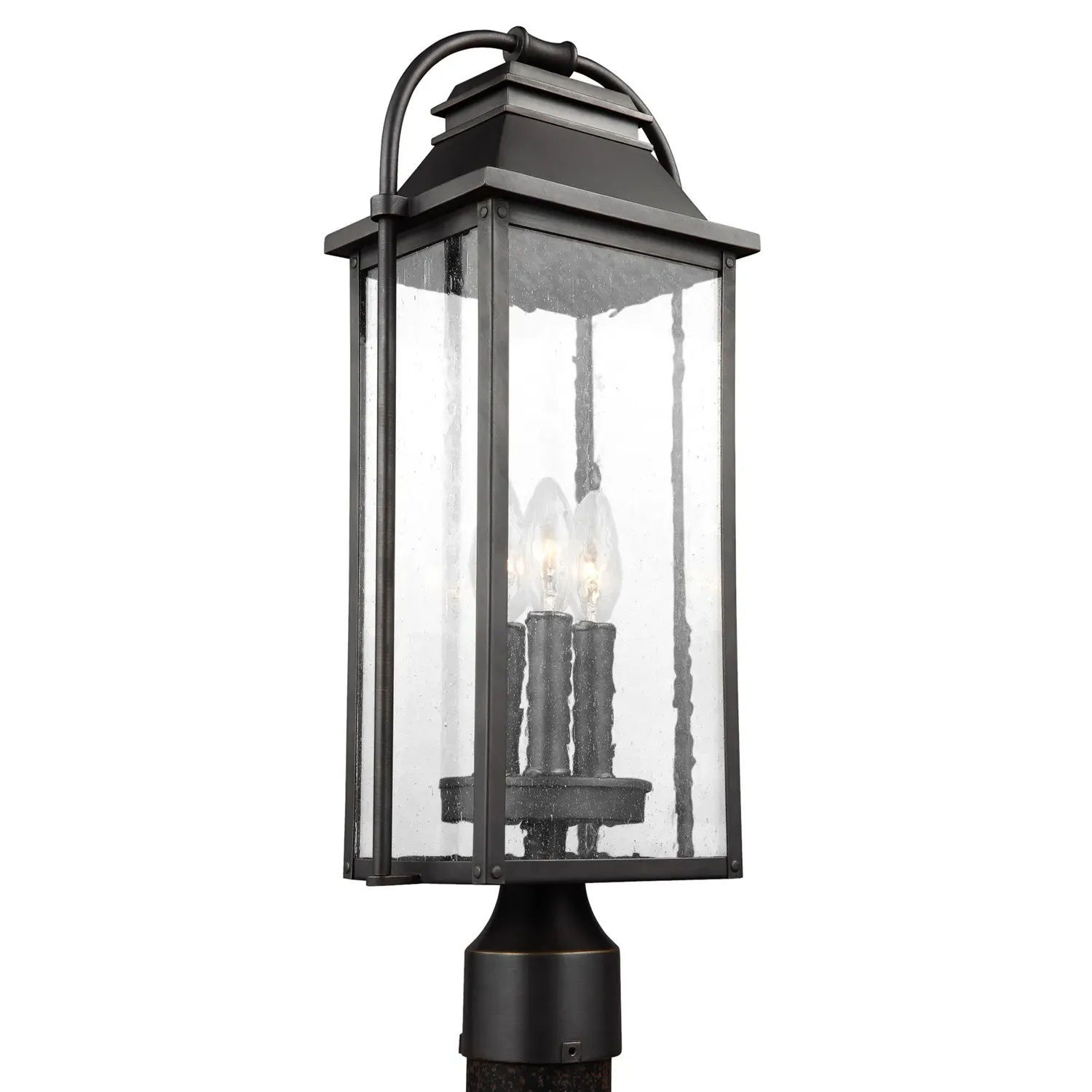 Wellsworth Post Lantern - Antique Bronze, Cast Aluminum