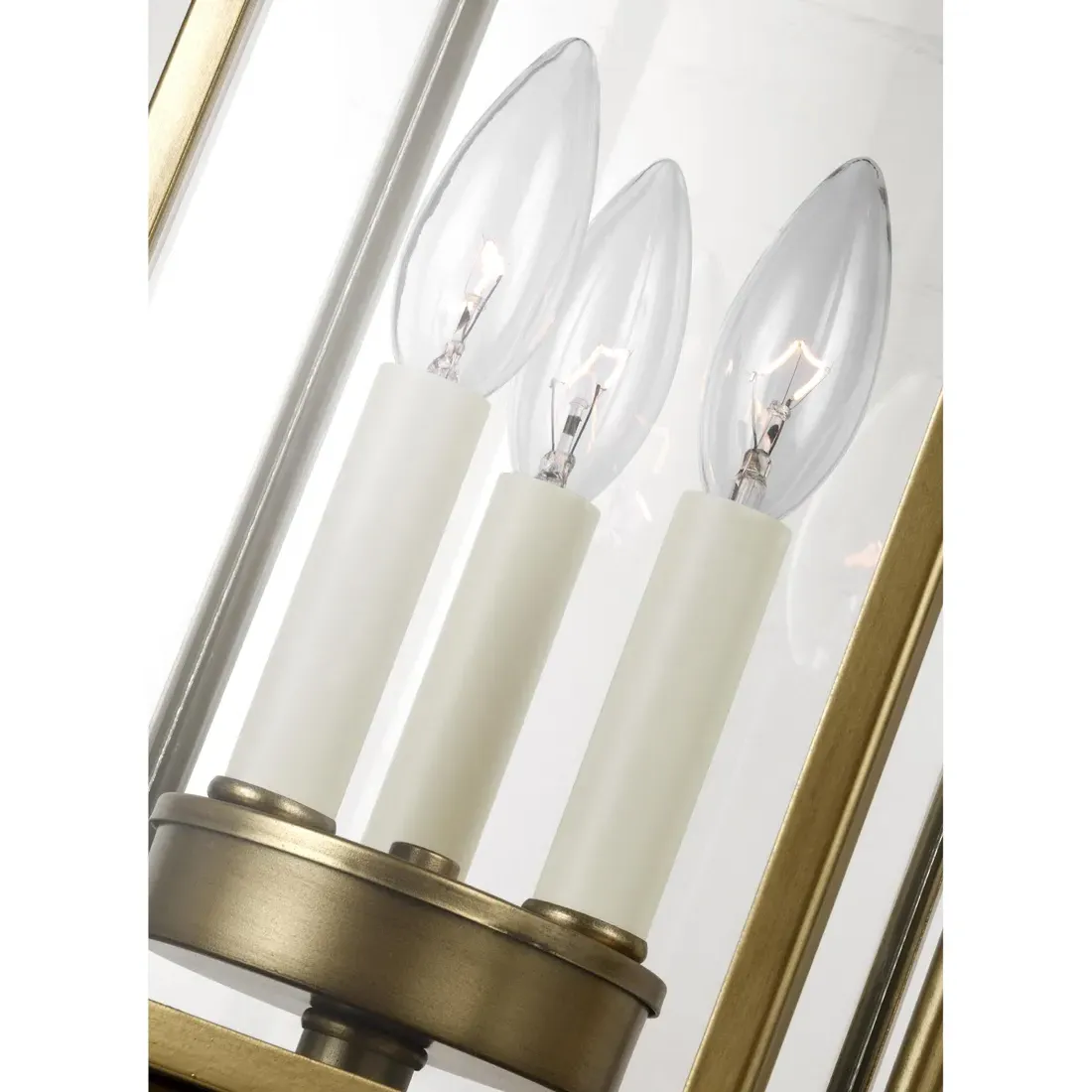 Wellsworth Post Lantern - Painted Distressed Brass