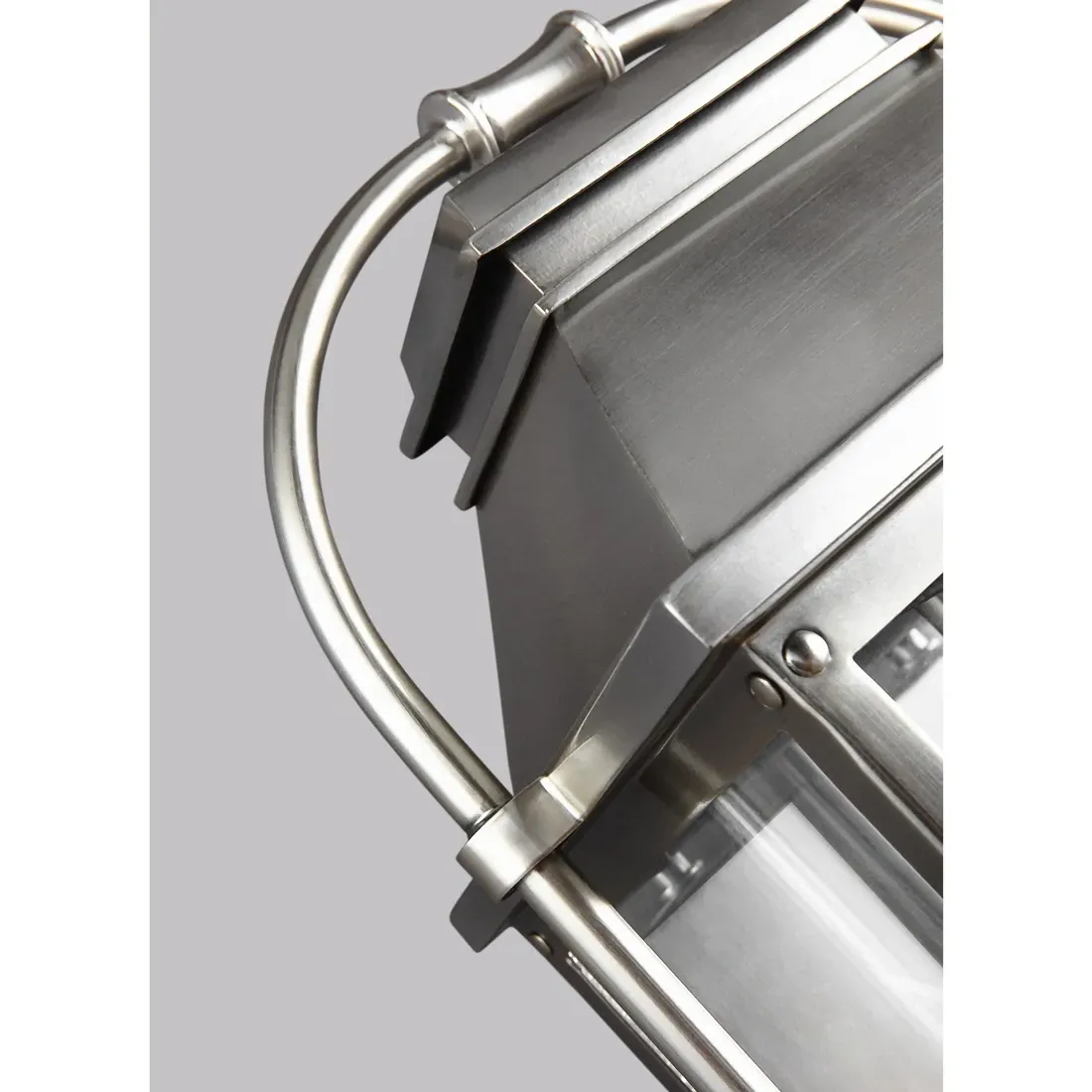 Wellsworth Small Lantern Sconce - Painted Brushed Steel