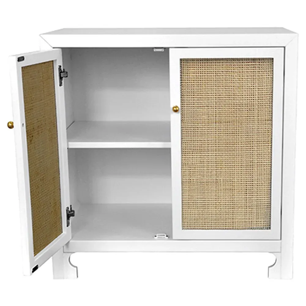 Alden Sideboard with Woven Cane - White, Wood