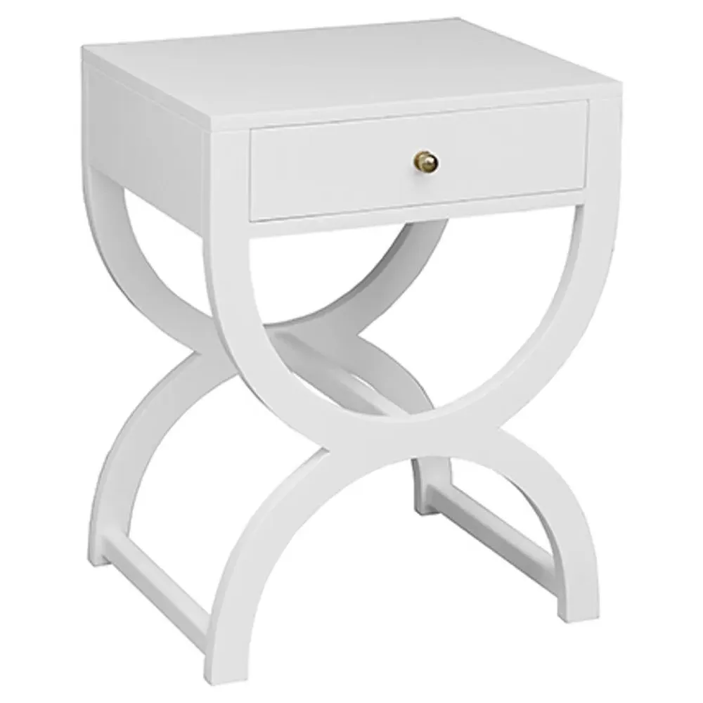 Alexis Rectangular Side Table - White