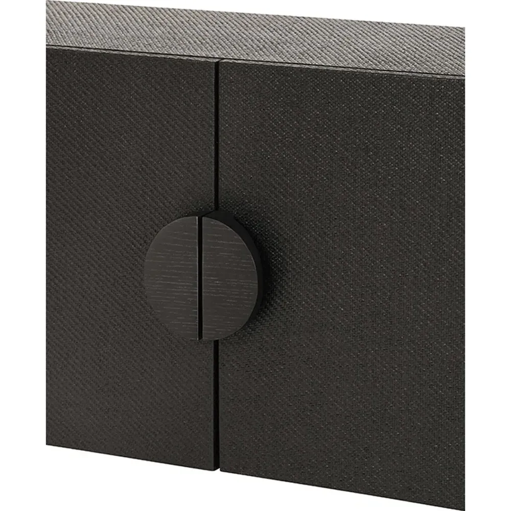 Aspen Console Table - Black, Grasscloth