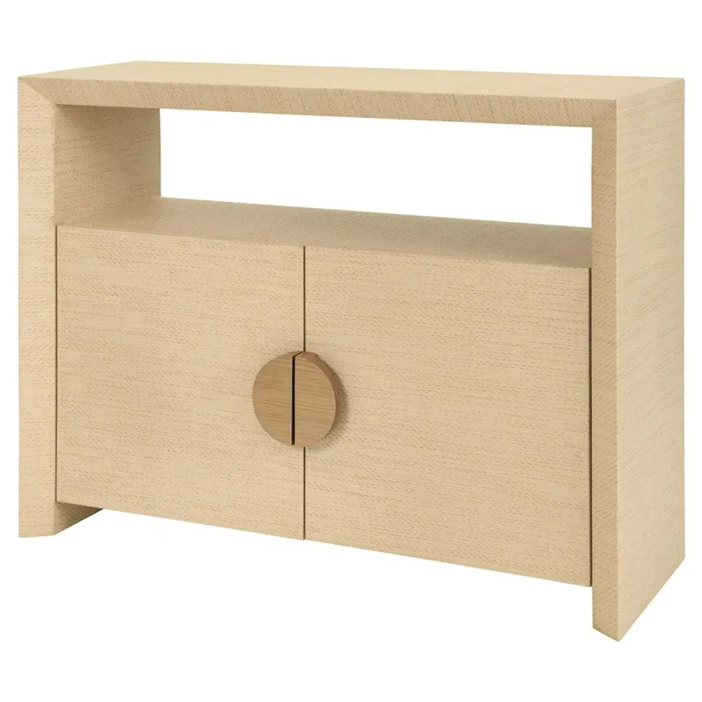Aspen Console Table - Natural, Grasscloth