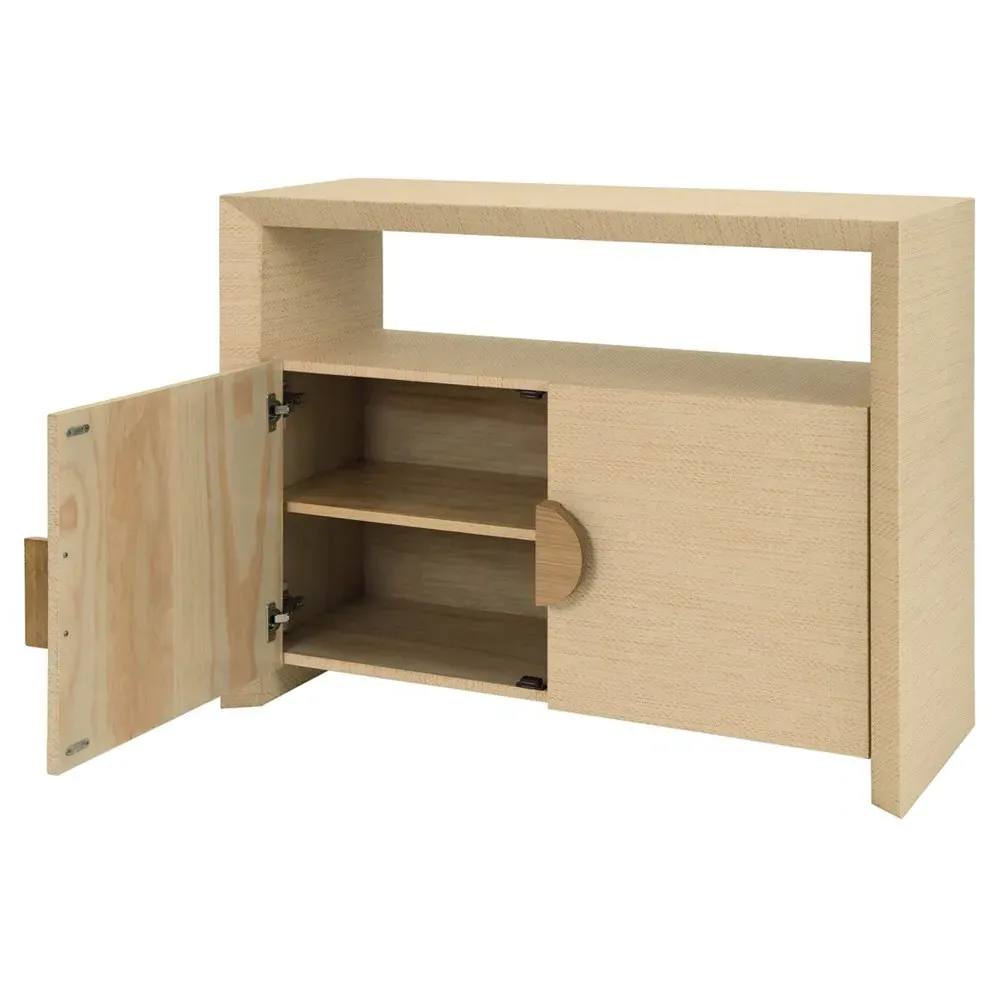 Aspen Console Table - Natural, Grasscloth