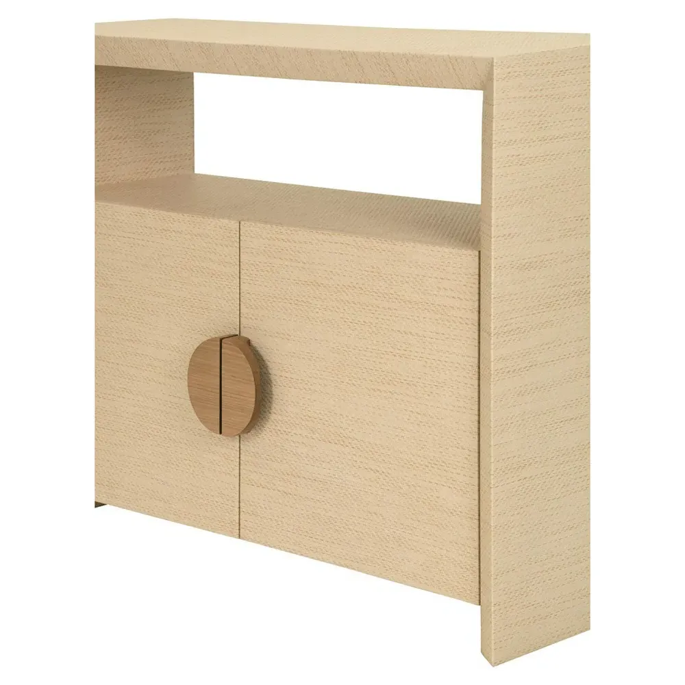 Aspen Console Table - Natural, Grasscloth