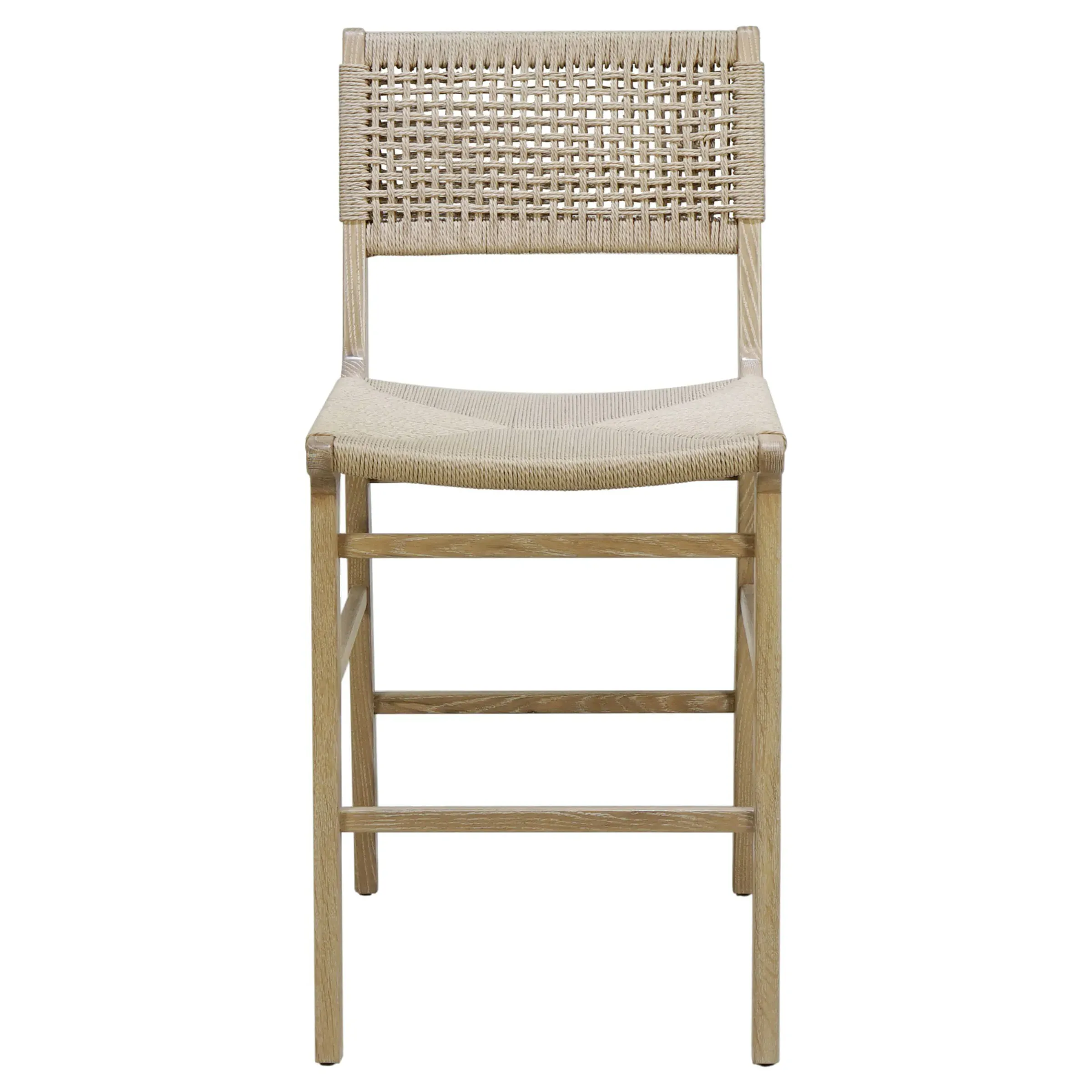 Astrid Woven Counter Stool - Brown, Oak Wood image
