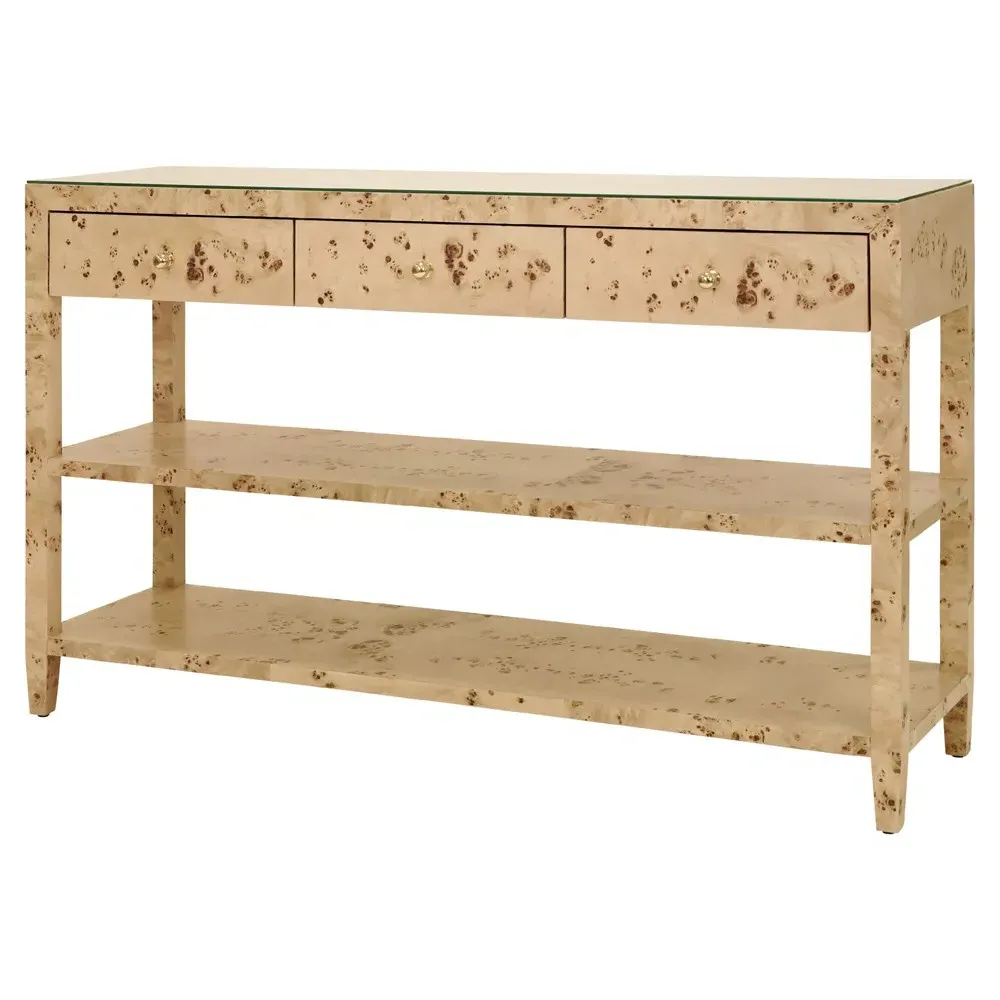 Briar Console Table - Brown Burl