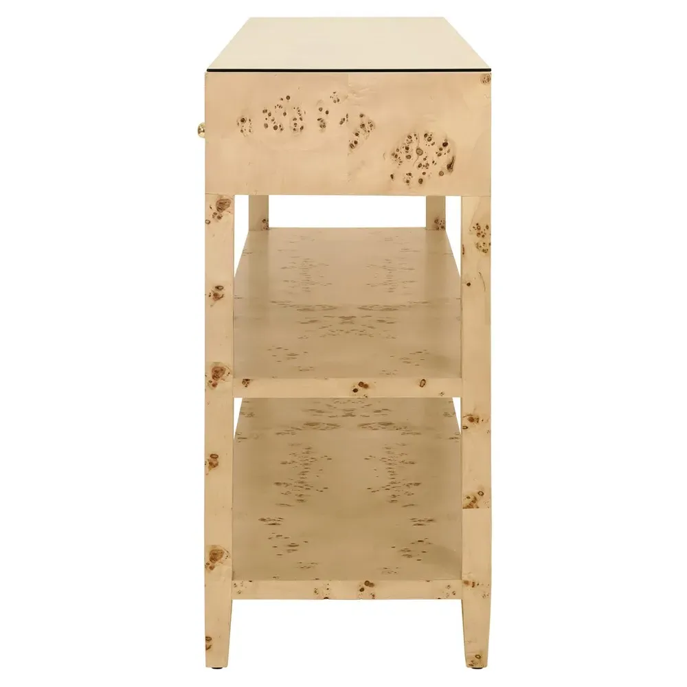 Briar Console Table - Brown Burl