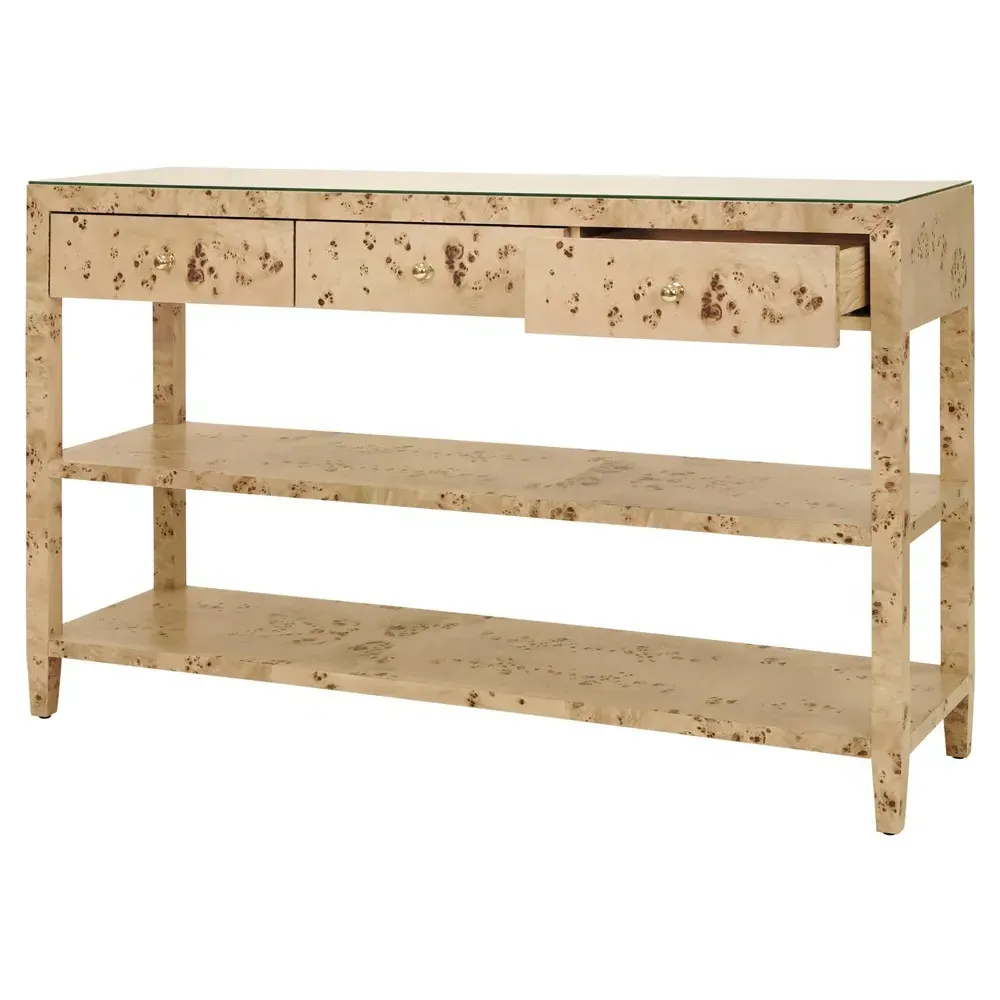 Briar Console Table - Brown Burl