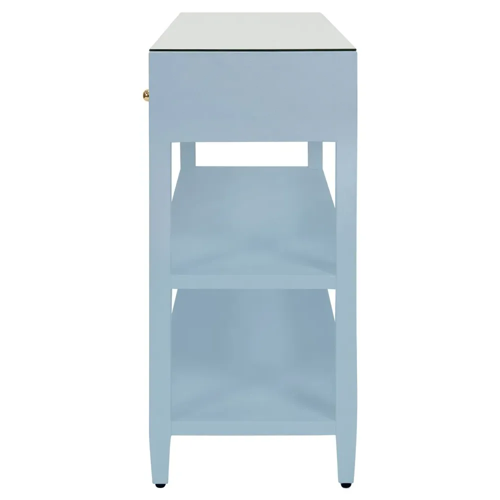 Briar Console Table - Light Blue, Linen