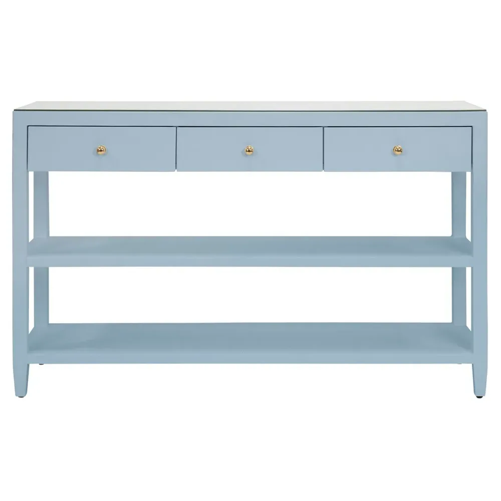 Briar Console Table - Light Blue, Linen image
