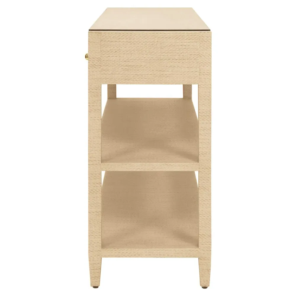 Briar Console Table - Natural Grasscloth