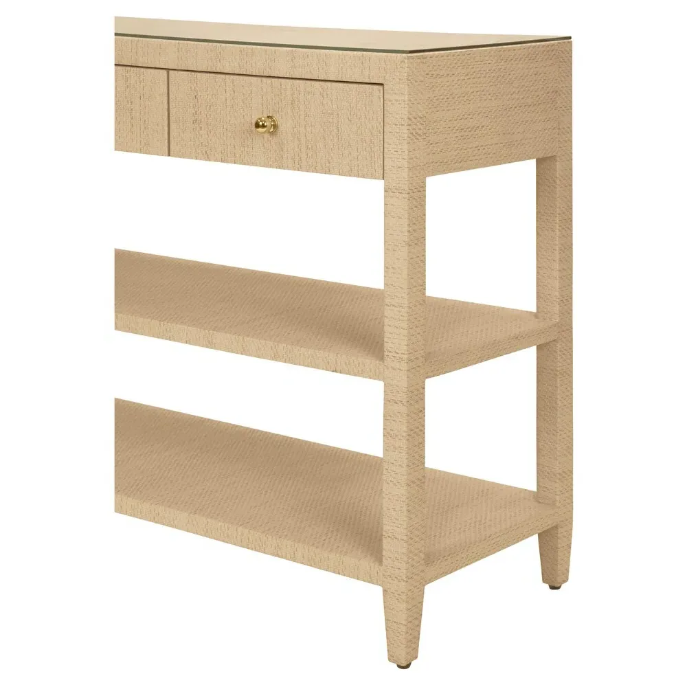 Briar Console Table - Natural Grasscloth