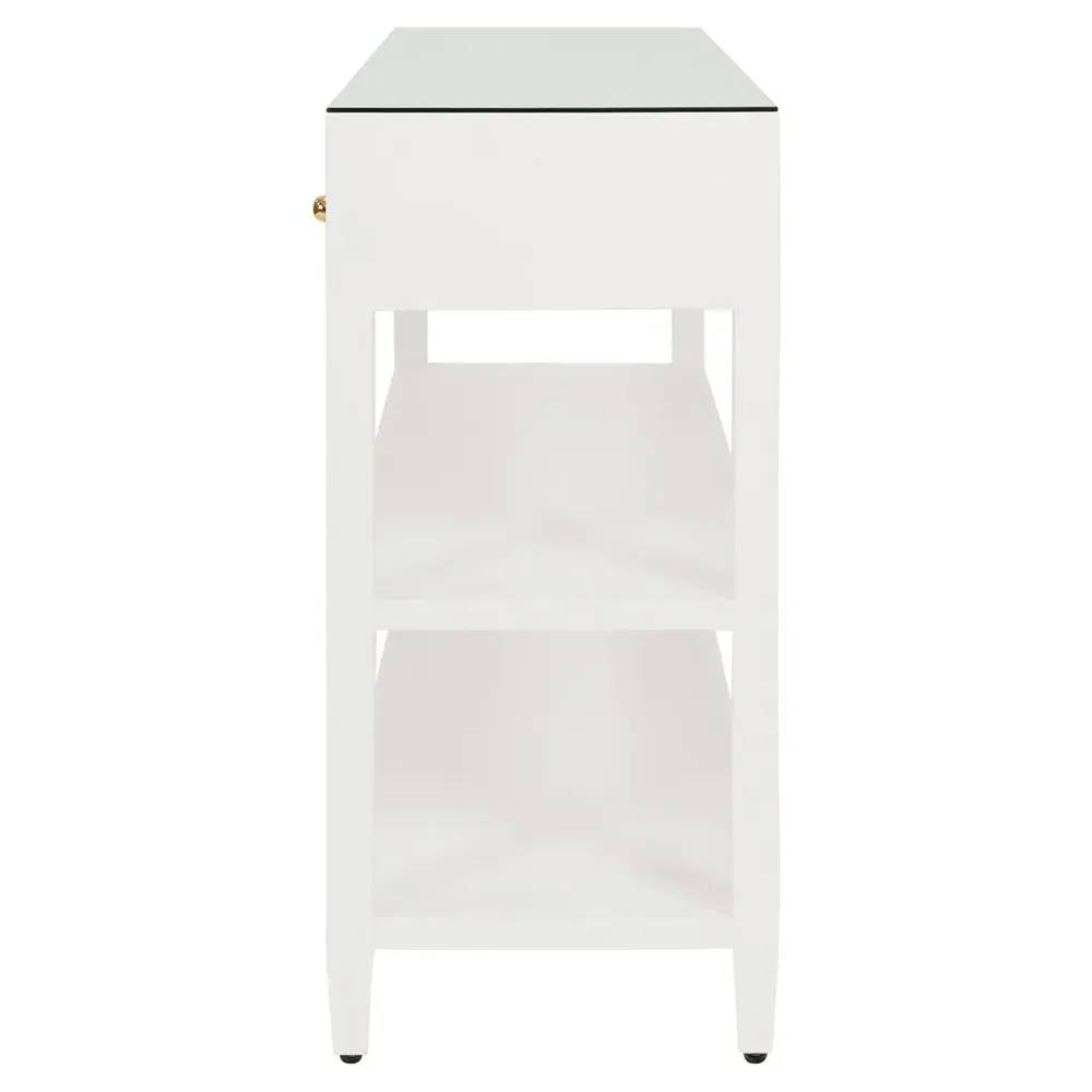 Briar Console Table - White, Linen