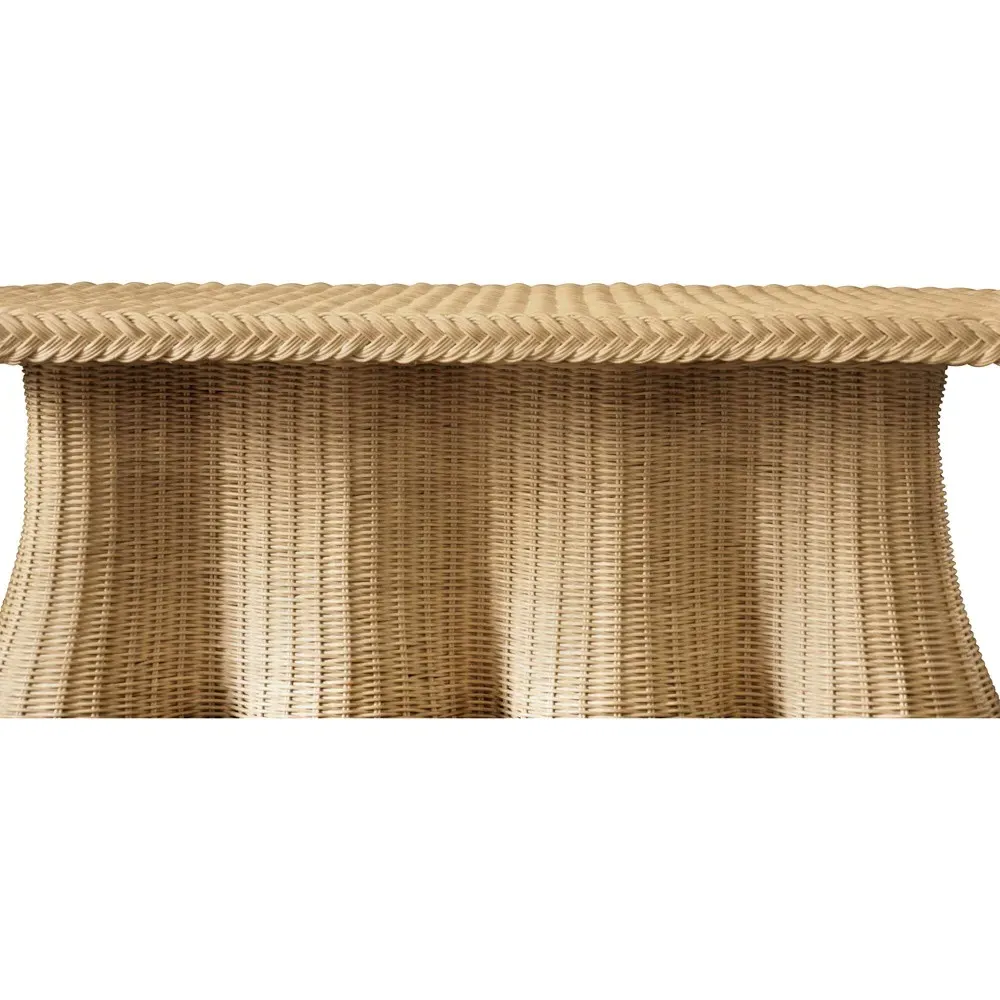 Britney Rectangular Coffee Table - Brown, Rattan