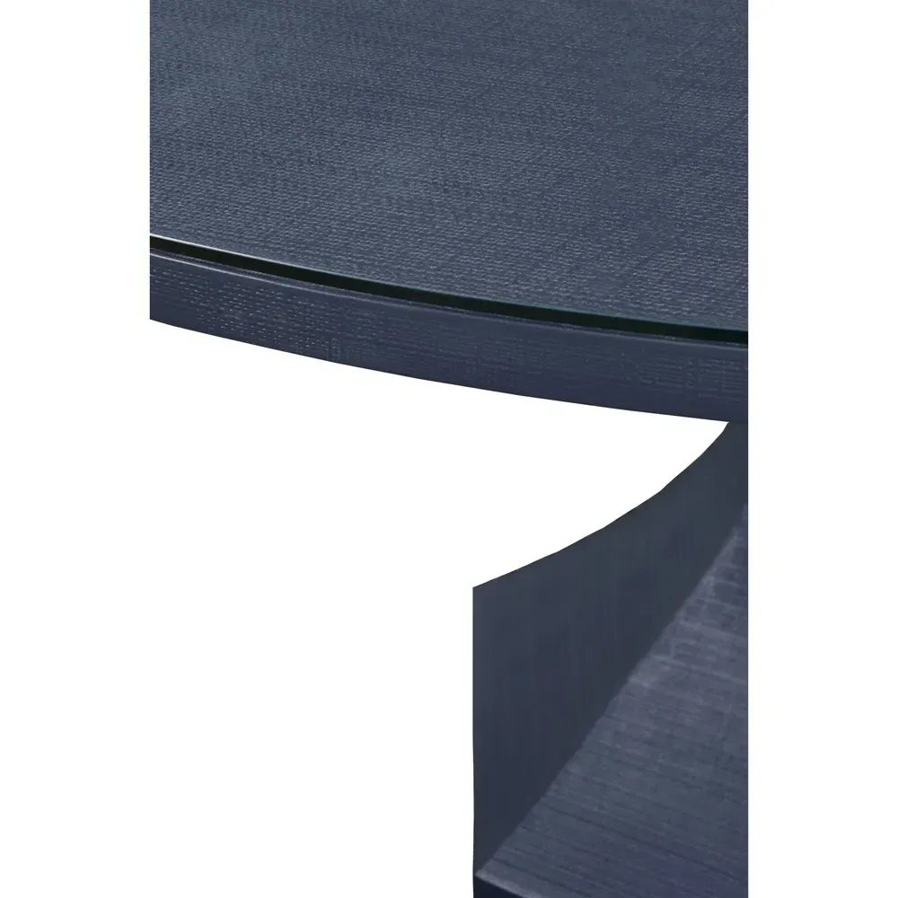 Bryce Round Dining Table - Navy, Linen