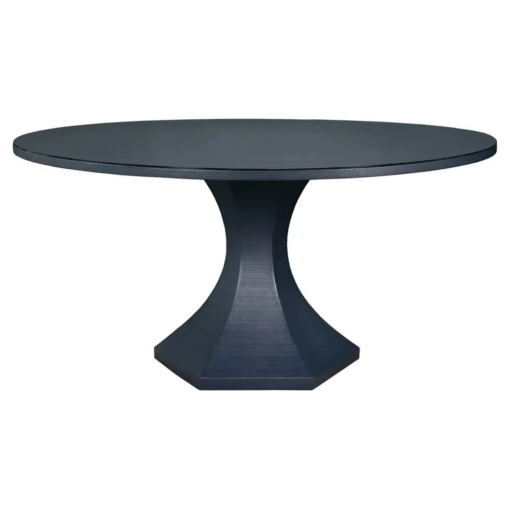 Bryce Round Dining Table - Navy, Linen image