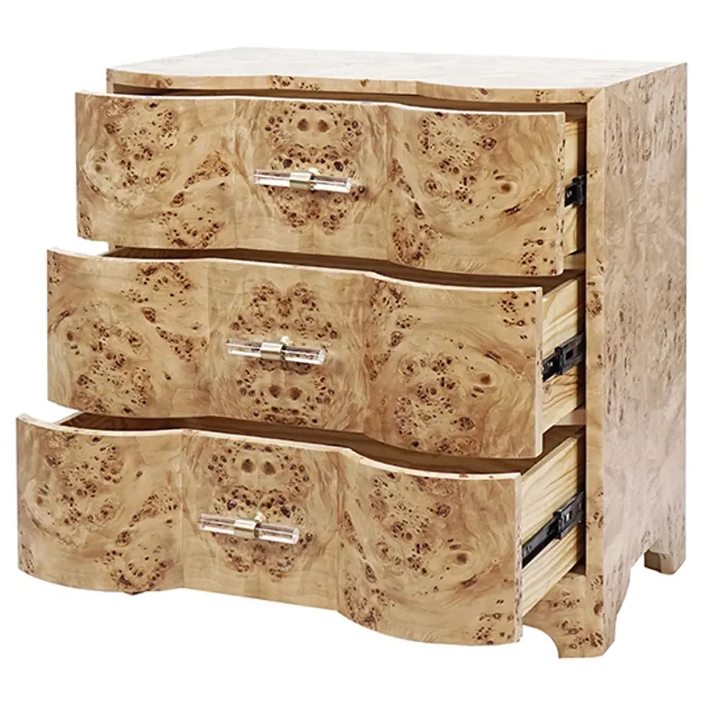 Calvin Bachelor Chest - Burl Wood