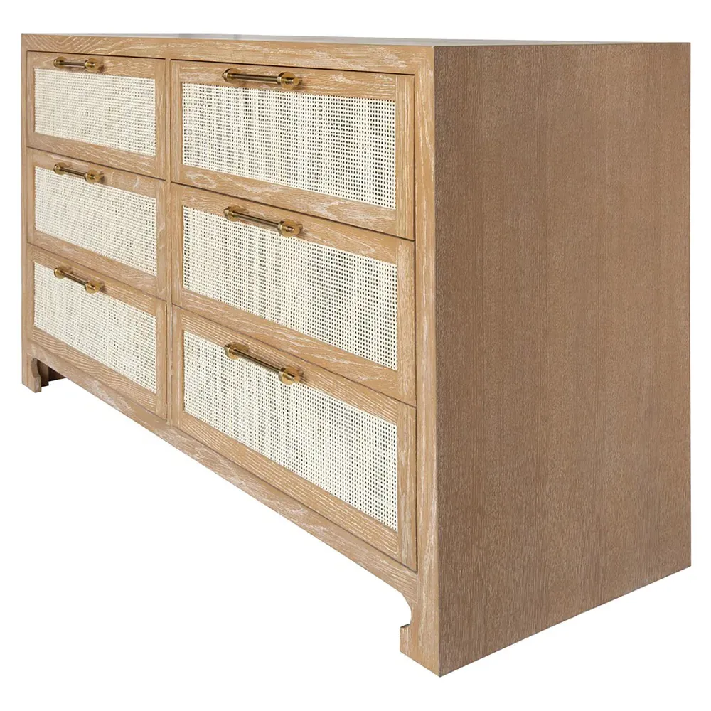 Carla Double Dresser - Brown, Oak