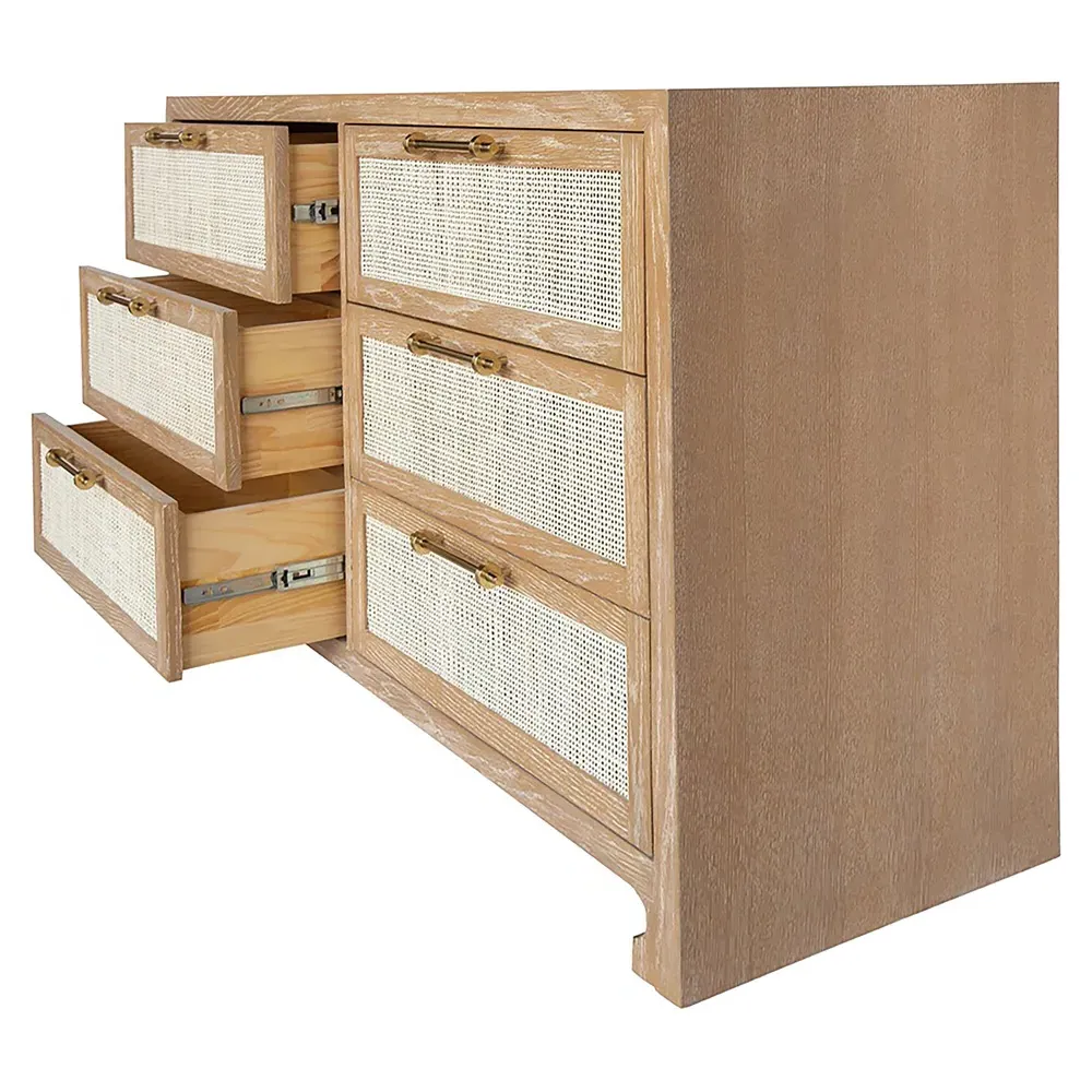 Carla Double Dresser - Brown, Oak