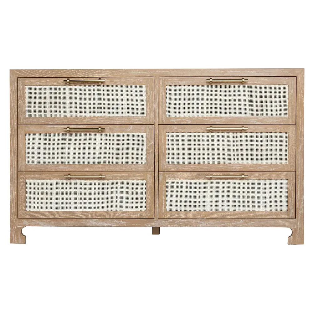 Carla Double Dresser - Brown, Oak image