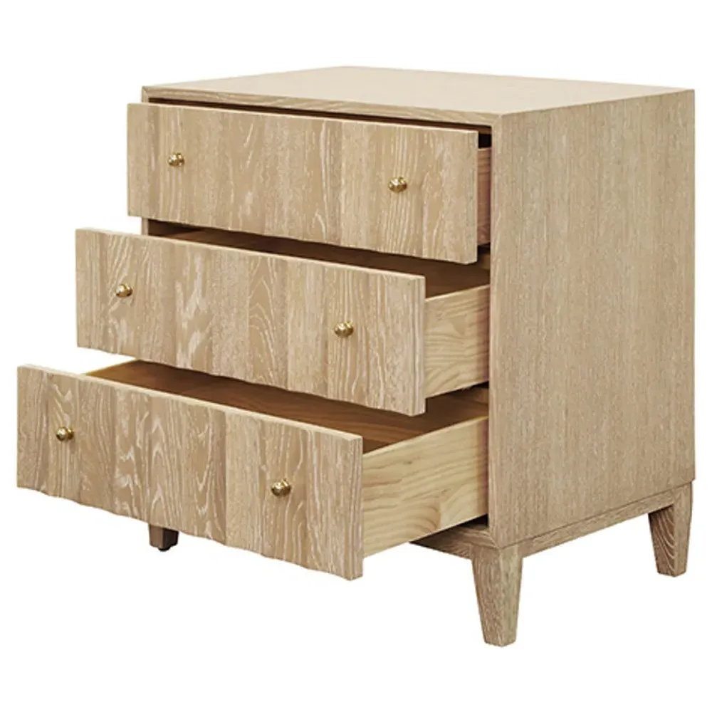 Carmack Nightstand - Cerused Oak
