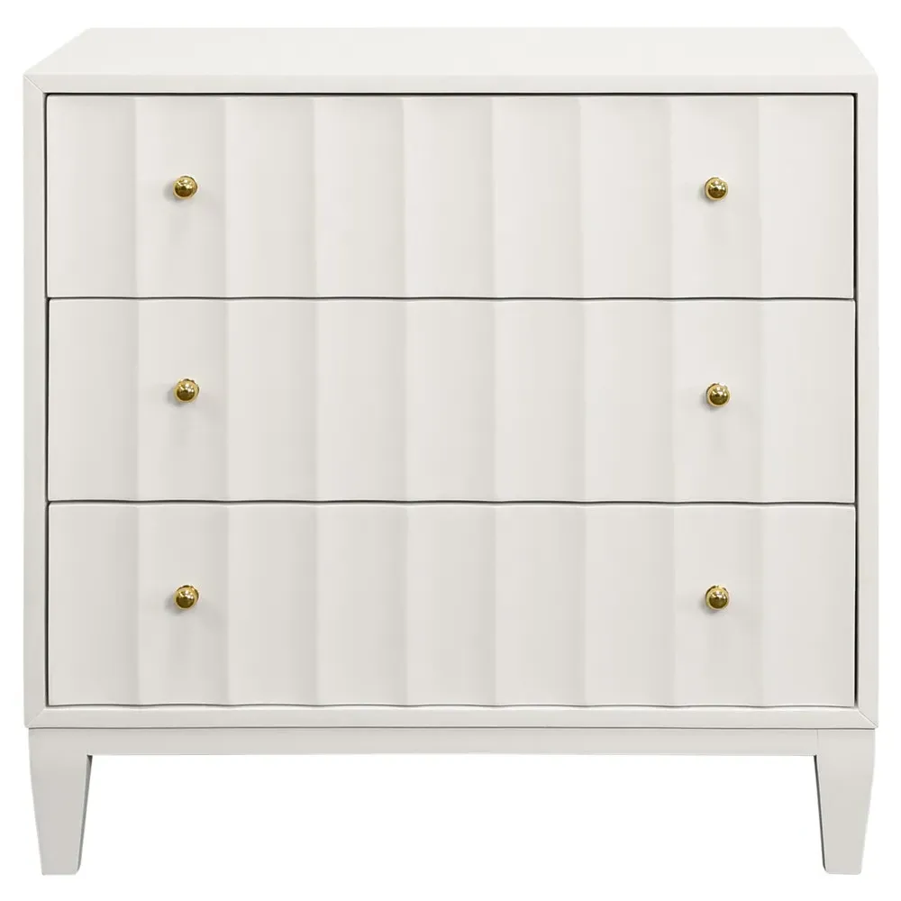 Carmack Nightstand - White, Wood