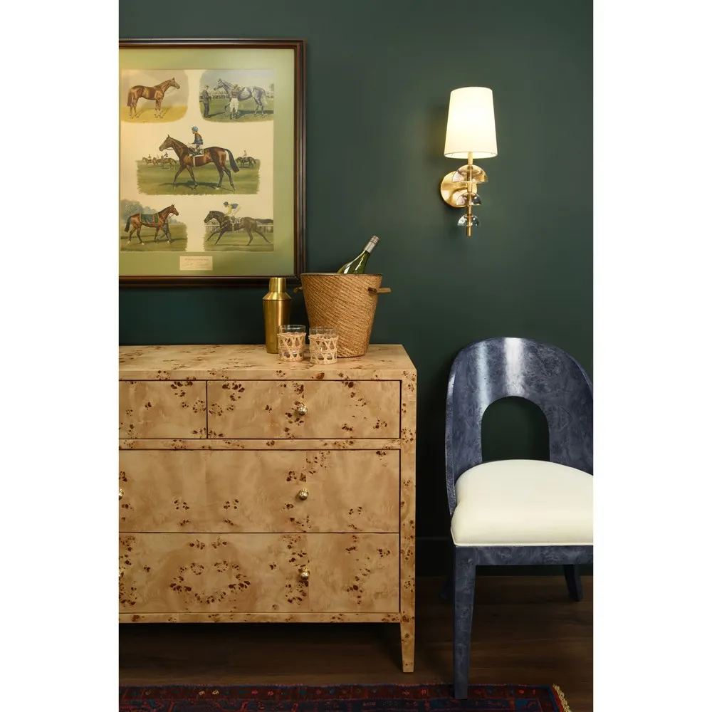 Carnegie Double Dresser - Brown, Burl Wood