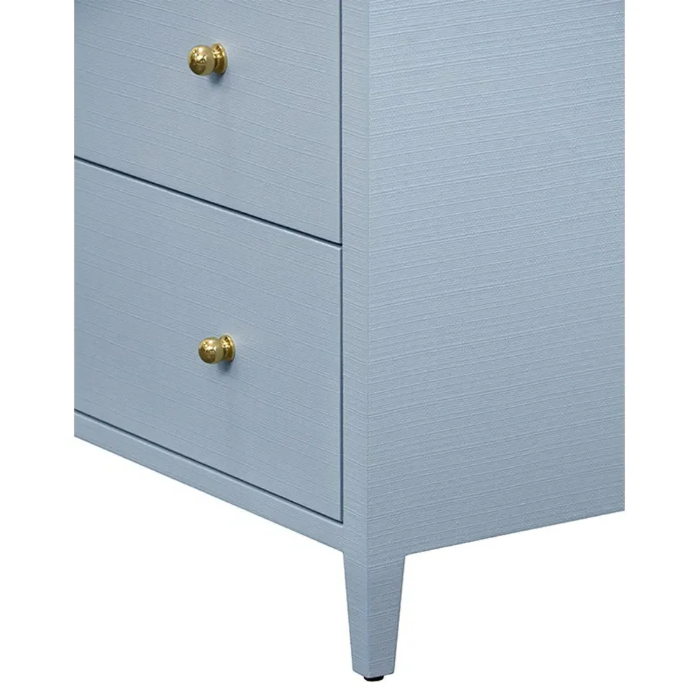 Carnegie Double Dresser - Light Blue, Textured Linen