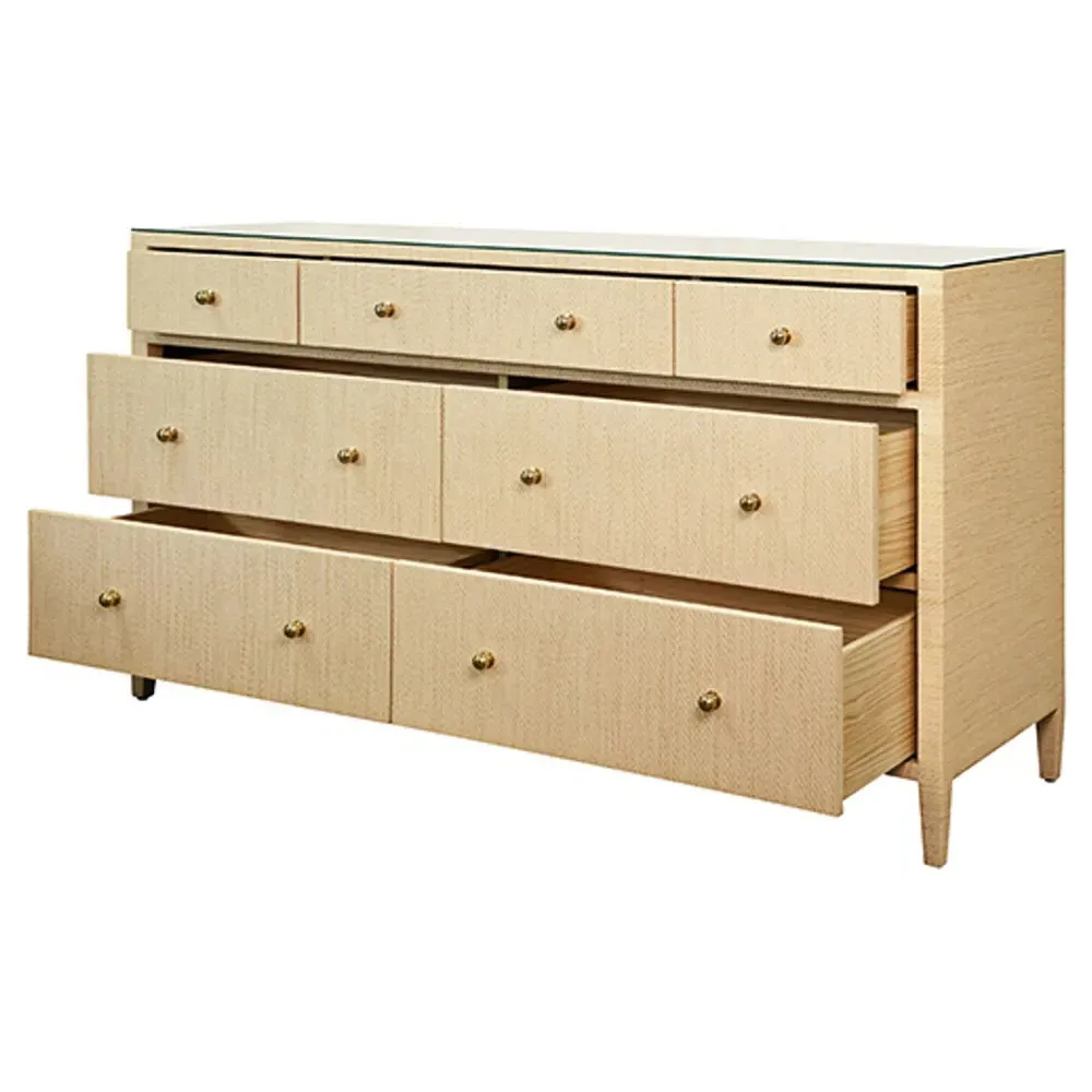 Carnegie Double Dresser - Natural, Grasscloth