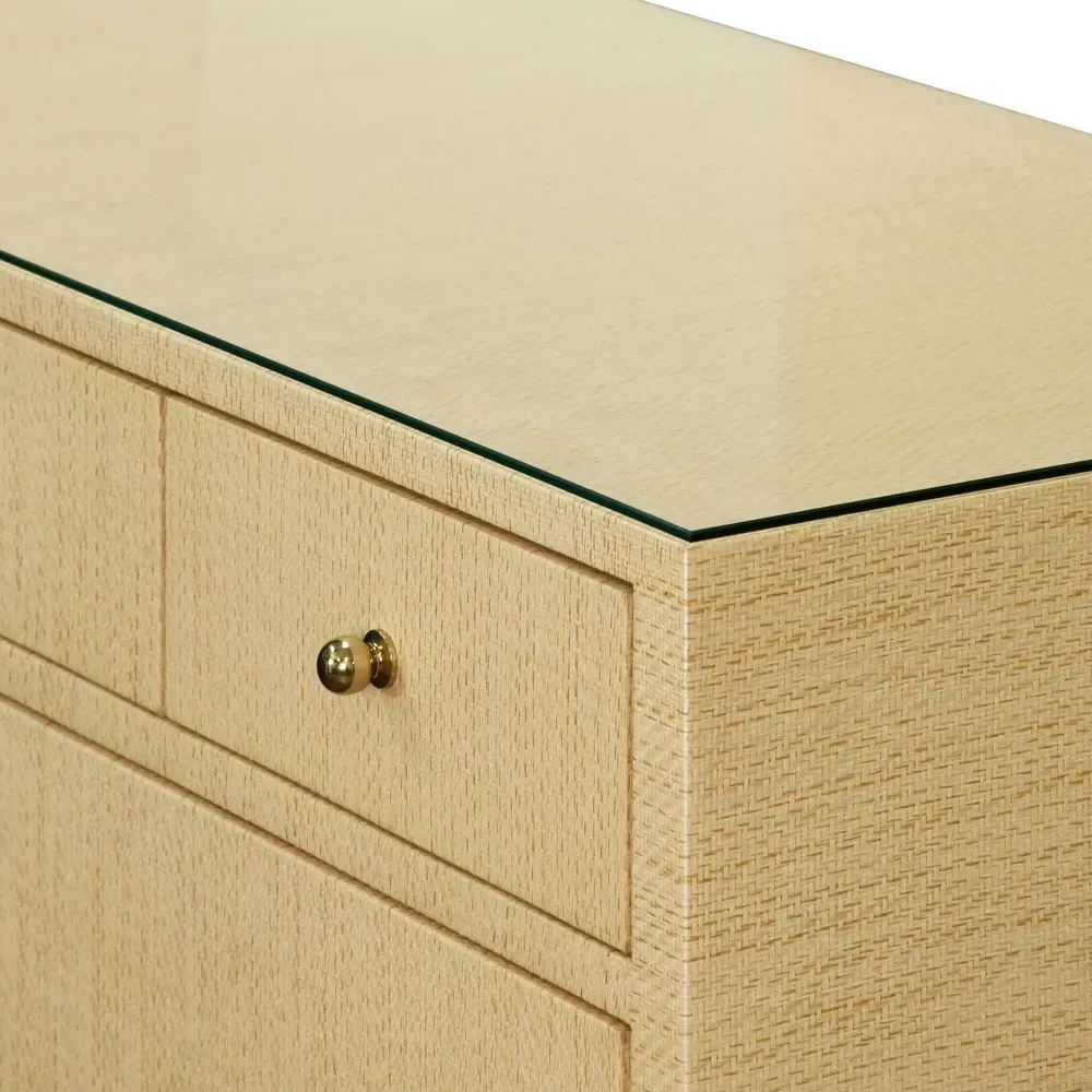 Carnegie Double Dresser - Natural, Grasscloth