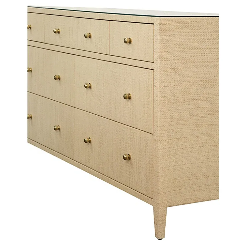 Carnegie Double Dresser - Natural, Grasscloth