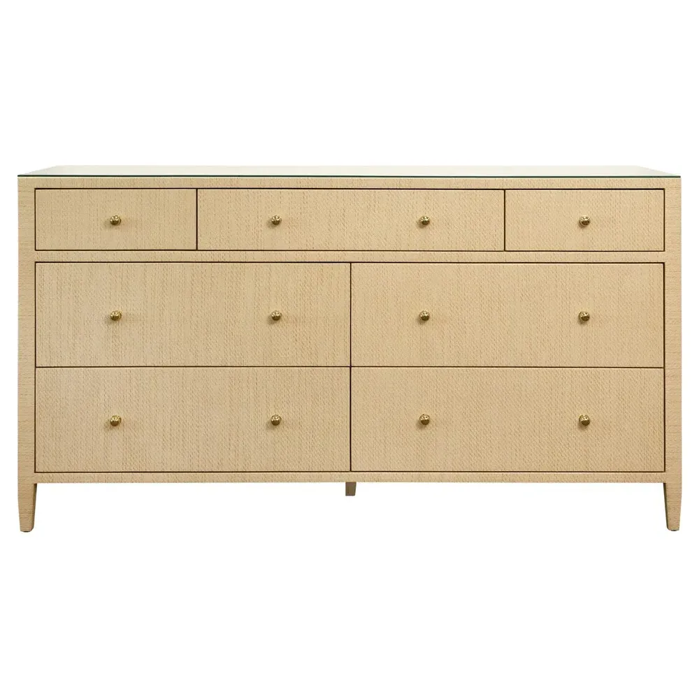 Carnegie Double Dresser - Natural, Grasscloth