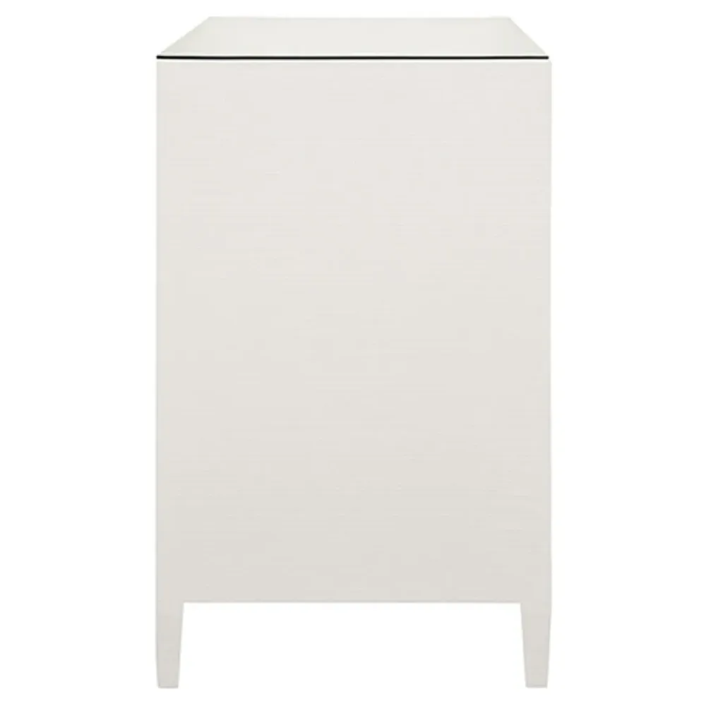 Carnegie Double Dresser - White, Textured Linen