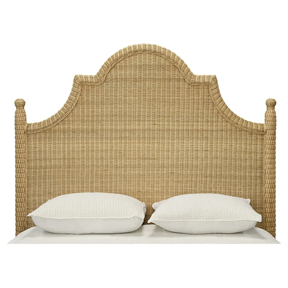Chamberlain Queen Size Woven Rattan Bed - Brown