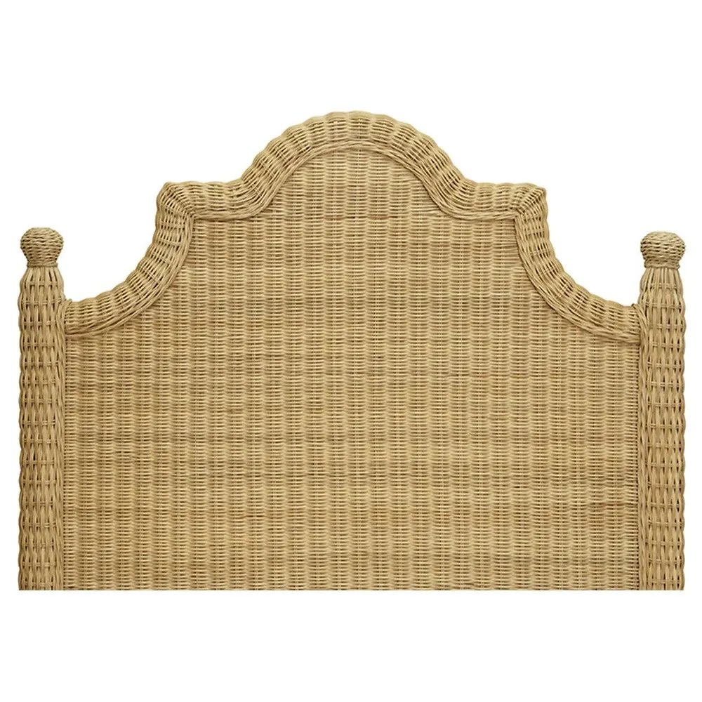 Chamberlain Twin Size Woven Rattan Bed - Brown