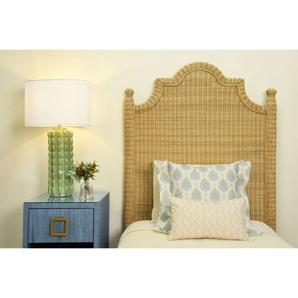 Chamberlain Twin Size Woven Rattan Bed - Brown