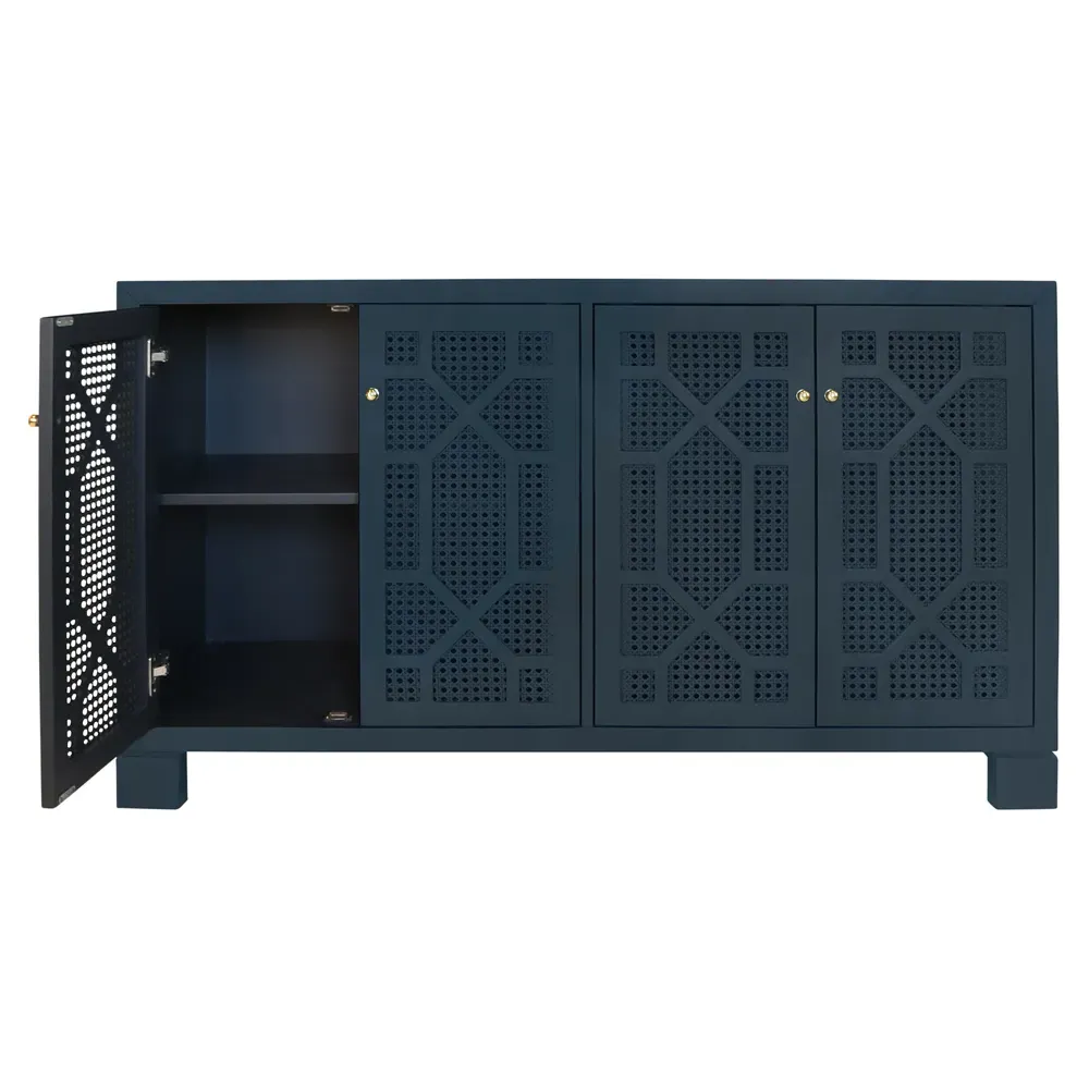 Claire Cane Buffet - Navy, Wood